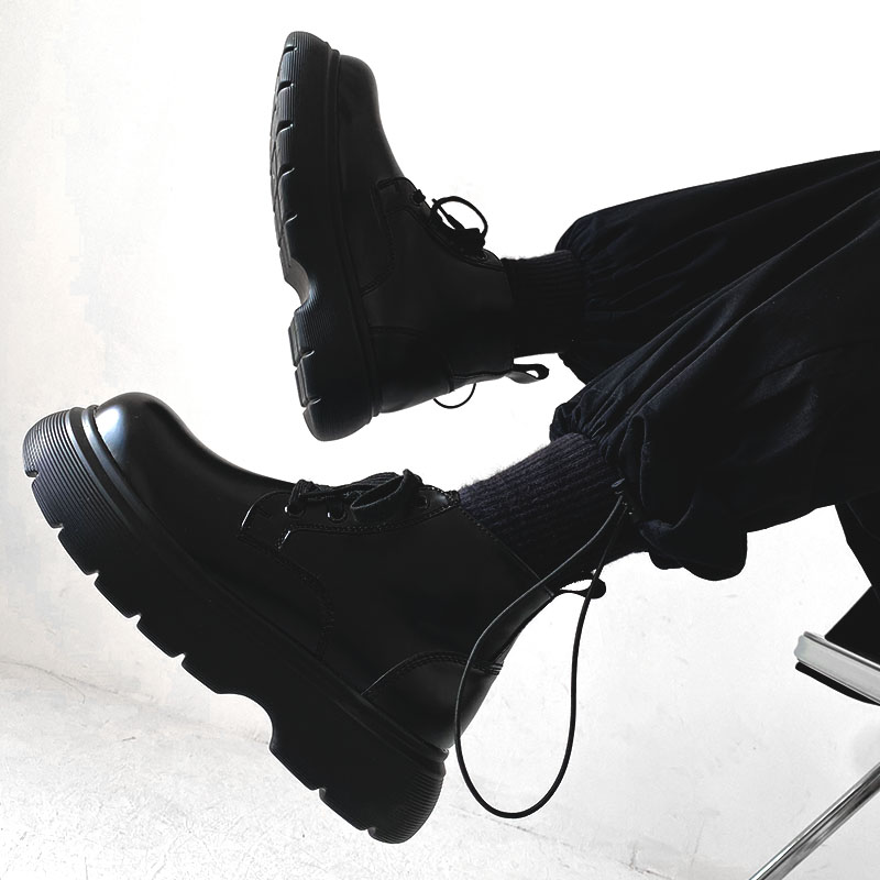 Japanese-Style Retro Big-Head Martin Boots for Men - Trendy British Thick-Soled Mid-Top Work Shoes Japanese-Style Retro Big-Head Martin Boots for Men - Trendy British Thick-Soled Mid-Top Work Shoes