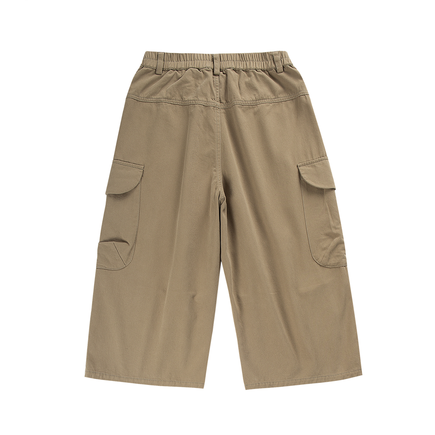 Japanese-Style Retro Loose Pocket Work Pants for Men and Women, Summer Street Fashion Casual Wide-Leg Cropped Trousers