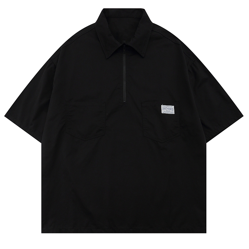 Japanese-Style Retro Loose Polo Shirt for Men and Women - Unisex Casual Short Sleeve T-Shirt, Summer City Boy Trend