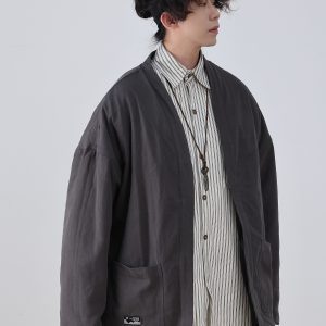 Japanese-Style Reversible Coat, Men's Tang Suit Jacket, New Chinese Ethnic Cardigan Robe, Niche Fashion Outerwear