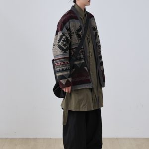 Japanese-Style Reversible Coat, Men's Tang Suit Jacket, New Chinese Ethnic Cardigan Robe, Niche Fashion Outerwear