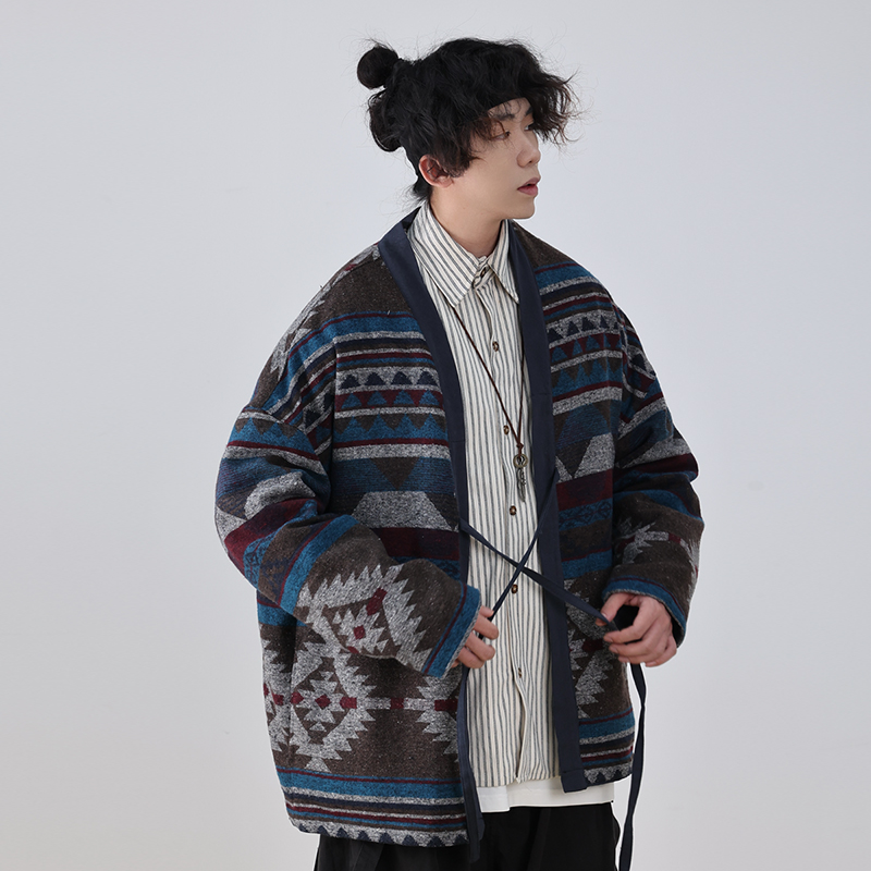 Japanese-Style Reversible Coat, Men's Tang Suit Jacket, New Chinese Ethnic Cardigan Robe, Niche Fashion Outerwear Japanese-Style Reversible Coat, Men's Tang Suit Jacket, New Chinese Ethnic Cardigan Robe, Niche Fashion Outerwear