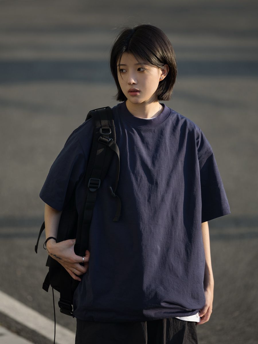 Japanese-Style Summer Solid Color Short Sleeve T-Shirt for Men - Casual Trendy 2025 Model, Versatile Fashion Essential Japanese-Style Summer Solid Color Short Sleeve T-Shirt for Men - Casual Trendy 2025 Model, Versatile Fashion Essential