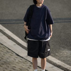 Japanese-Style Summer Solid Color Short Sleeve T-Shirt for Men - Casual Trendy 2025 Model, Versatile Fashion Essential