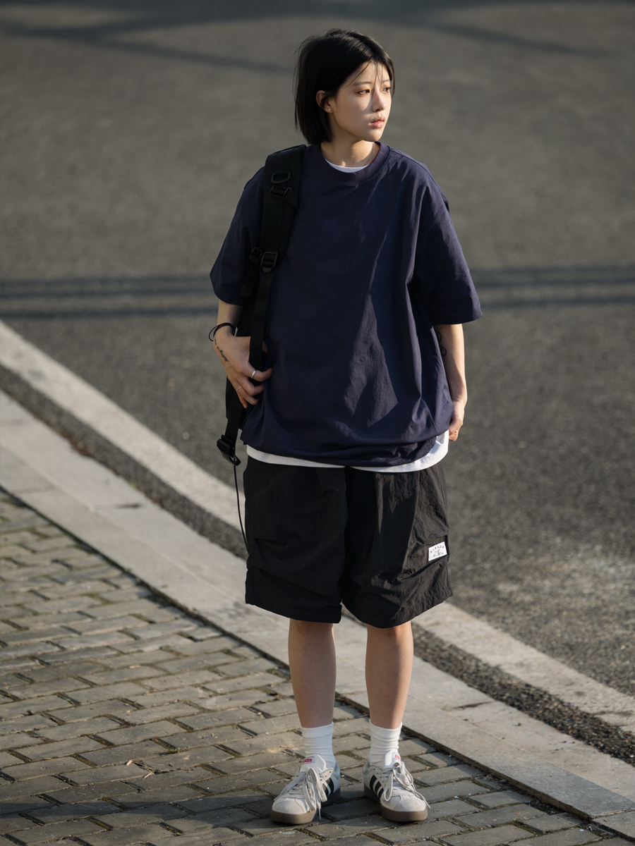 Japanese-Style Summer Solid Color Short Sleeve T-Shirt for Men - Casual Trendy 2025 Model, Versatile Fashion Essential Japanese-Style Summer Solid Color Short Sleeve T-Shirt for Men - Casual Trendy 2025 Model, Versatile Fashion Essential