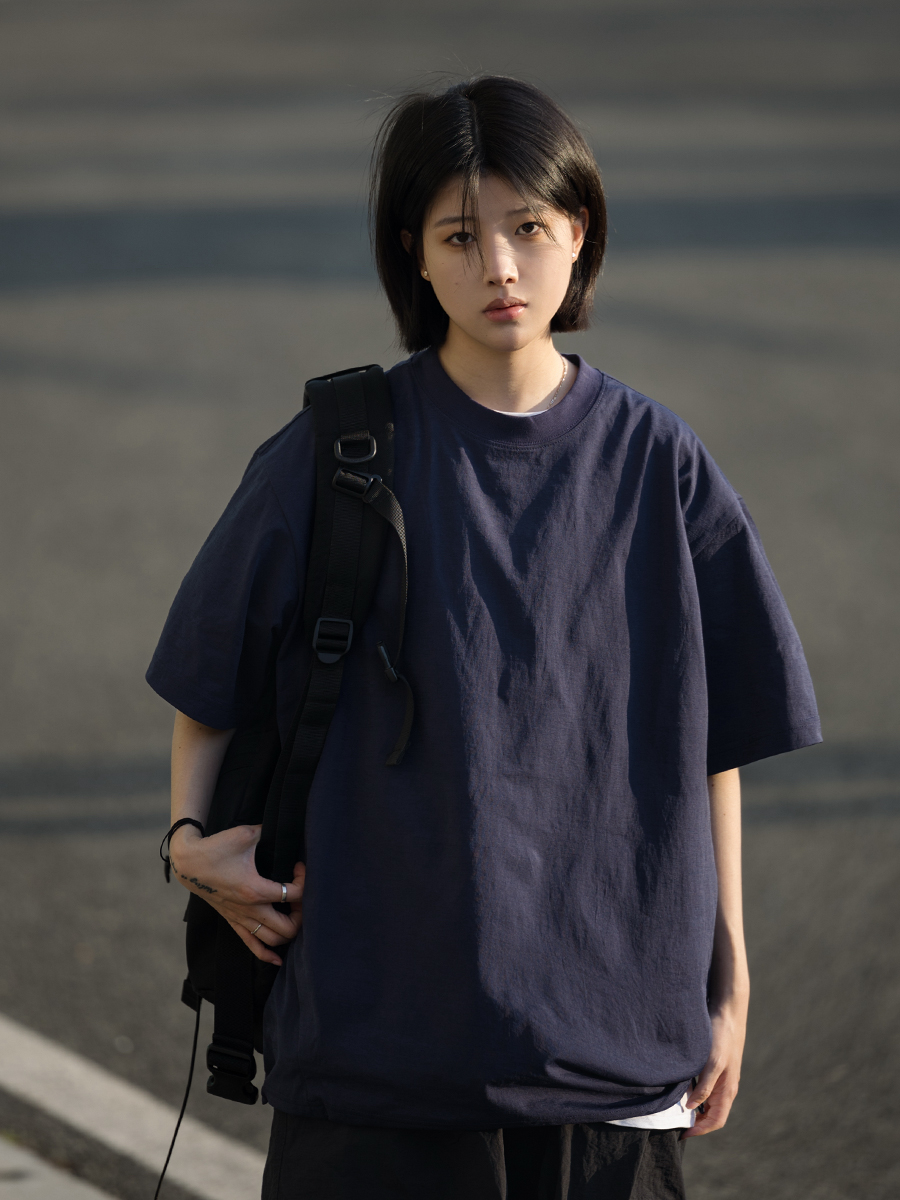 Japanese-Style Summer Solid Color Short Sleeve T-Shirt for Men - Casual Trendy 2025 Model, Versatile Fashion Essential Japanese-Style Summer Solid Color Short Sleeve T-Shirt for Men - Casual Trendy 2025 Model, Versatile Fashion Essential