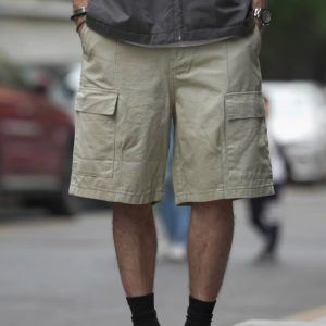 Japanese-Style Vintage Outdoor Work Shorts for Men and Women - Loose-Fit Summer High Street Straight Five-Point Pants