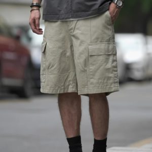 Japanese-Style Vintage Outdoor Work Shorts for Men and Women - Loose-Fit Summer High Street Straight Five-Point Pants