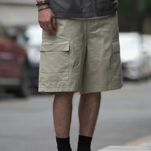 Japanese-Style Vintage Outdoor Work Shorts for Men and Women - Loose-Fit Summer High Street Straight Five-Point Pants