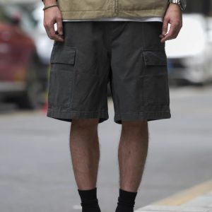 Japanese-Style Vintage Outdoor Work Shorts for Men and Women - Loose-Fit Summer High Street Straight Five-Point Pants