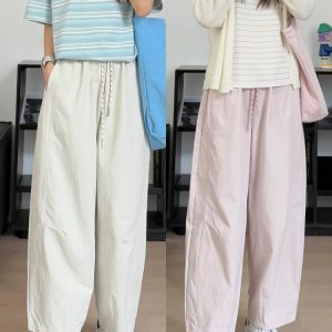 Japanese-Style Women's Balloon Pants - Flattering Loose Wide-Leg Casual Trousers in Small and Plus Sizes