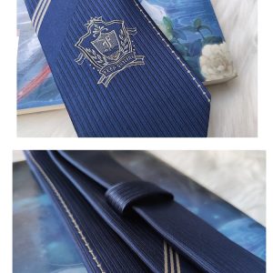 JK Uniform Pudding Bear Set - Plaid Skirt, DK Striped Tie, Decorative Bow Tie, Japanese Style, Cute Girls' College Outfit