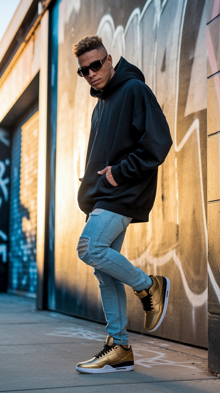 Jordan 4 Metallic Gold Outfit Inspiration for Every Occasion outfit idea