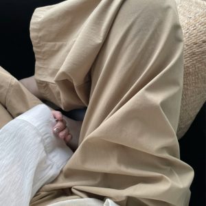 Khaki Japanese-Style Plus-Size Women's Balloon Casual Pants - Summer Lightweight Nine-Point Harem Trousers