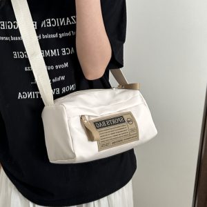 Klein Blue Nylon Oxford Crossbody Bag - Unisex Travel Shoulder Bag for Sports & Fitness - Trendy 2025 Style