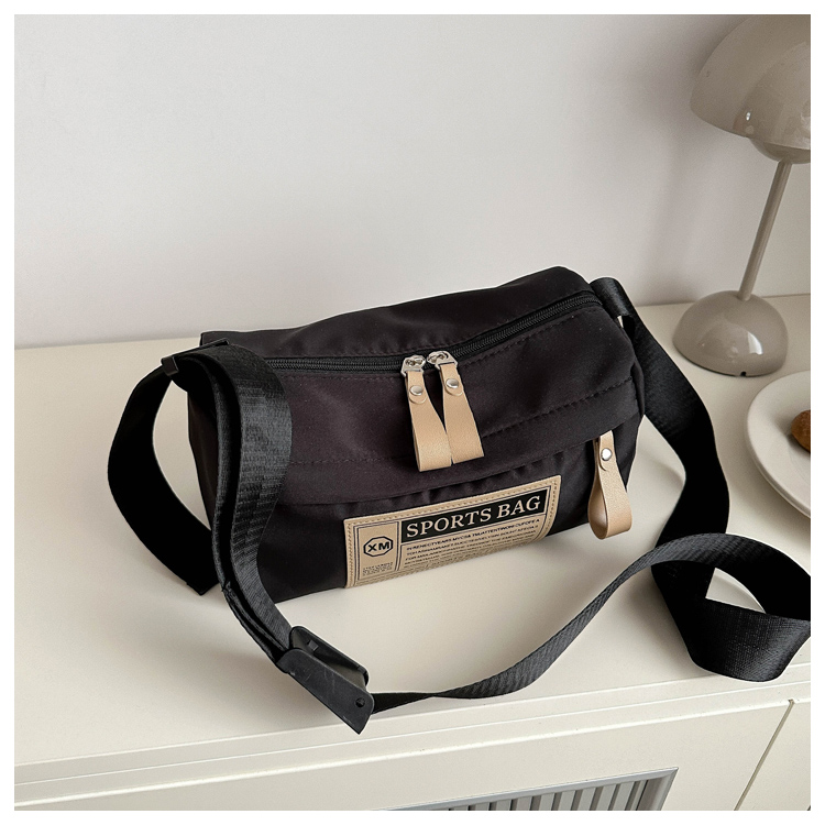 Klein Blue Nylon Oxford Crossbody Bag - Unisex Travel Shoulder Bag for Sports & Fitness - Trendy 2025 Style