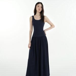 Knitted Elastic Strap Dress - Long Skirt, Boho Chic Style, Perfect for Summer, Casual and Elegant Fashion