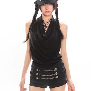 Knotted Knit Casual Vest for Women - High Elasticity Slim Fit Summer Top