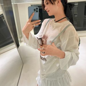 Korean Retro Little Dog Princess Print Long Sleeve T-Shirt - Casual Sun Protection Cover-Up in Pure Cotton for Women