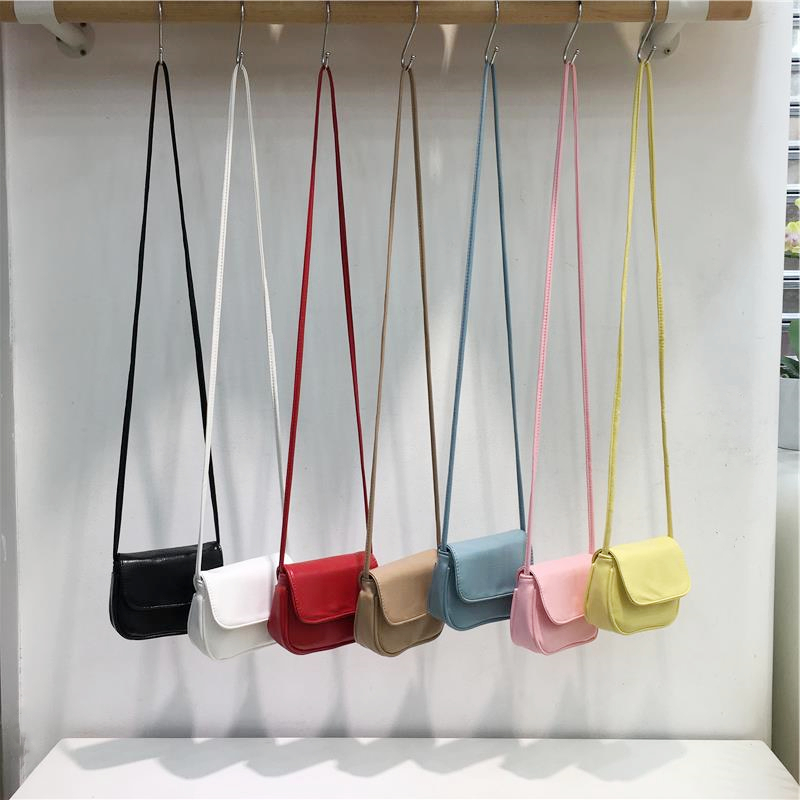 Korean Retro Mini Shoulder Crossbody Bag - Cute Small Square Design for Summer 2024, Fashionable Red Style