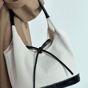 Korean Retro Patchwork Canvas Tote Bag - Versatile Large Capacity Shoulder Handbag for Commuters