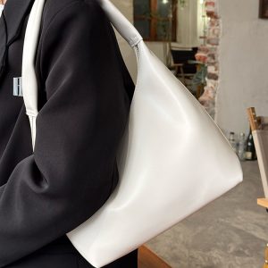 Korean Soft Leather Casual Tote Shoulder Bag for Women - 2025 Minimalist Underarm Bag in Lazy Style