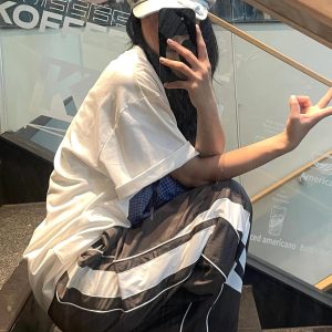 Korean Style Ballet Dancer Print Short Sleeve T-Shirt - Casual, Comfortable, Loose Fit, Summer Essential in Pure Cotton