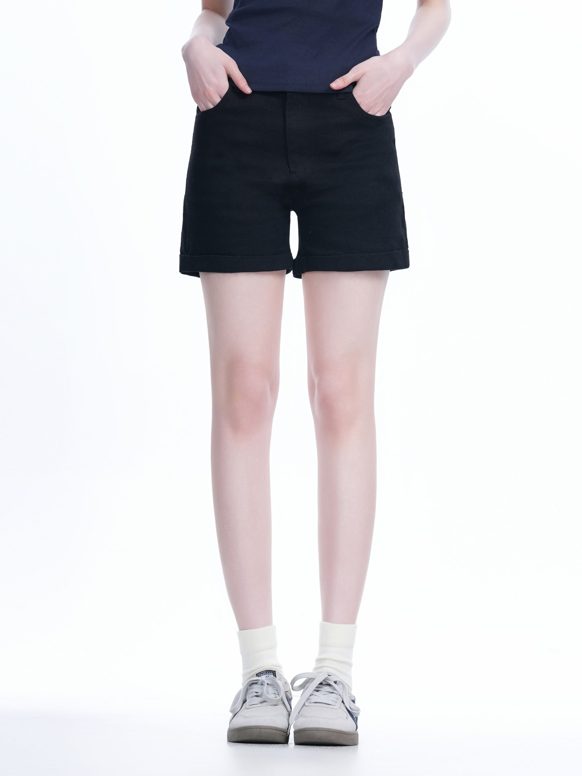 Korean Style Black High-Waisted Ultra-Short Denim Shorts for Women - Slimming Summer Elastic Rolled-Edge Hot Pants Korean Style Black High-Waisted Ultra-Short Denim Shorts for Women - Slimming Summer Elastic Rolled-Edge Hot Pants