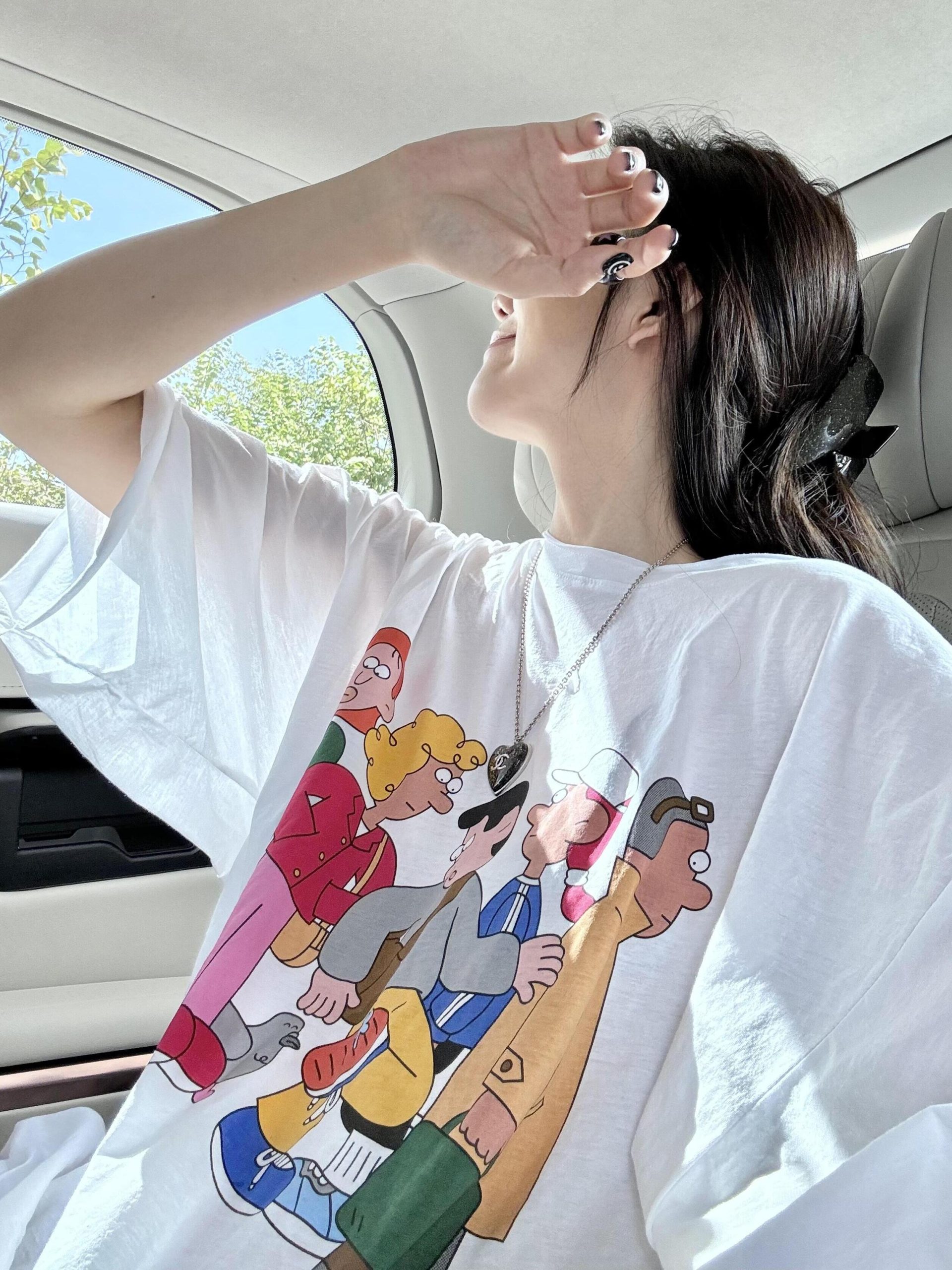 Korean Style Cartoon Character Printed Casual Loose Cotton T-Shirt for Women - Comfortable Round Neck Short Sleeve Top Korean Style Cartoon Character Printed Casual Loose Cotton T-Shirt for Women - Comfortable Round Neck Short Sleeve Top