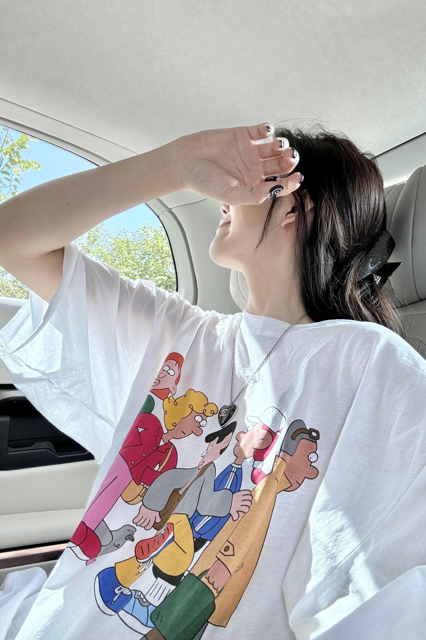 Korean Style Cartoon Character Printed Casual Loose Cotton T-Shirt for Women - Comfortable Round Neck Short Sleeve Top Korean Style Cartoon Character Printed Casual Loose Cotton T-Shirt for Women - Comfortable Round Neck Short Sleeve Top