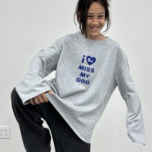 Korean Style Casual Printed Long Sleeve T-Shirt for Pets - Age-Reducing Design, Versatile Pure Cotton for Autumn and Winter