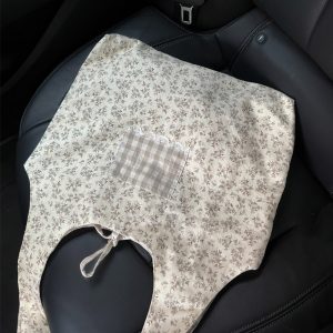 Korean-Style Floral Mesh Vest Tote Bag - Large Capacity Commuter Shoulder Bag for Students, Artistic Design, Fairy Aesthetic