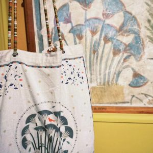 Korean-Style Floral Printed Canvas Tote Bag, Casual Large Capacity Shoulder Bag, Versatile Fashionable Everyday Use