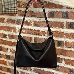 Korean-Style High-End Soft Leather Tote Bag 2025 - Minimalist Shoulder & Crossbody Handbag for Niche Fashion Lovers