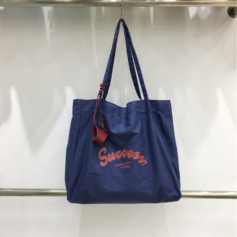 Korean Style Large Capacity Casual Canvas Shoulder Bag for Students - Summer Dongdaemun Lazy Chic Letter Design Korean Style Large Capacity Casual Canvas Shoulder Bag for Students - Summer Dongdaemun Lazy Chic Letter Design