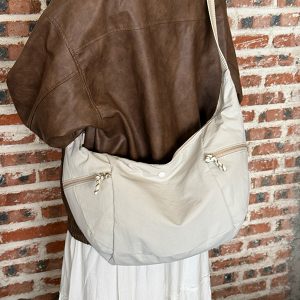 Korean Style Large-Capacity Nylon Tote Bag for Women - 2025 High-End Shoulder Crossbody Bag