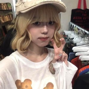 Korean Style Long Sleeve T-Shirt for Women - Spring Bear Dessert Print, Thin Sun Protection Cover-Up, Loose Casual Top