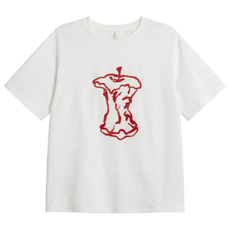 Korean Style Loose Fit Short Sleeve T-Shirt for Women - Summer 2025 Pure Cotton Round Neck Casual Top