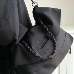 Korean Style Nylon Shoulder Bag for Women, Versatile Large Capacity Tote for Commuting, Classes, and Everyday Use