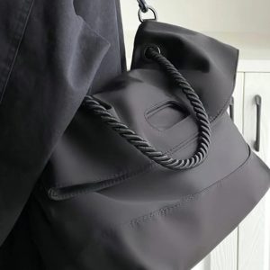 Korean Style Nylon Shoulder Bag for Women, Versatile Large Capacity Tote for Commuting, Classes, and Everyday Use