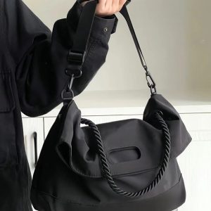 Korean Style Nylon Shoulder Bag for Women, Versatile Large Capacity Tote for Commuting, Classes, and Everyday Use
