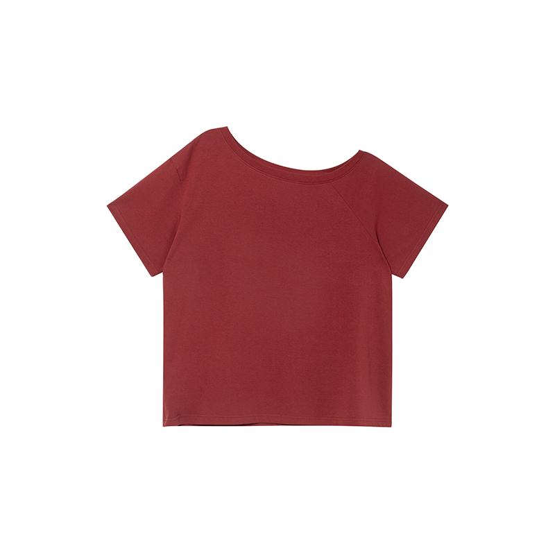 Korean Style Off-Shoulder Loose T-Shirt for Women - Summer 2025 Slimming Top with High-End Feel, Casual Fashion Essential