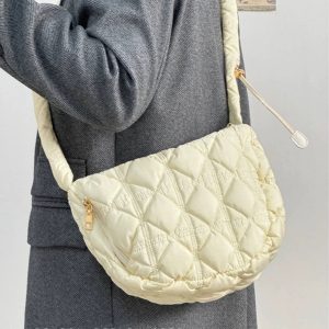 Korean-Style Pleated Dumpling Bag for Women, Large Capacity Lightweight Cloud Underarm Crossbody Bag