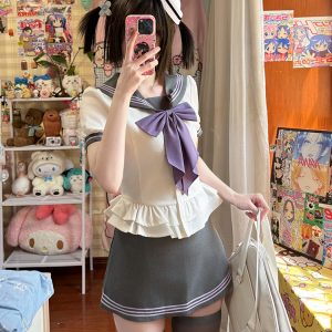 Korean-Style Pudding Bear Bodycon Top for Women - Slimming Summer Uniform in Sweet and Spicy College Style