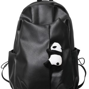 Korean-Style Soft Leather Laptop Backpack for Men & Women, Large Capacity Dual-Use High-End Student Book Bag