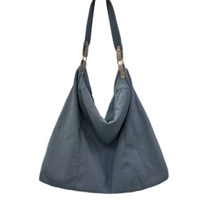 Korean-Style Vintage Large Capacity Denim Tote Bag for Women - 2025 Commuting Shoulder & Niche Crossbody Bag