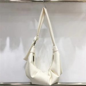 Korean Style Vintage Soft Leather Dumpling Bag - Large Capacity Casual Crossbody Shoulder Bag for Everyday Use