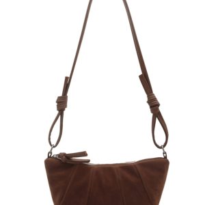 Korean Style Women's Horn-Shaped Suede Dumpling Bag - Trendy 2025 Versatile Shoulder & Crossbody Bag