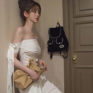 Korean Style Women's One-Shoulder Ruffle Lace Short Sleeve T-shirt - Summer Holiday White Top for Instagram Ready Looks