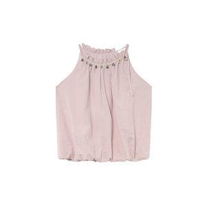Lace Flower Bud Neck Hanging Vest for Women - Stylish Summer 2025 Top, Age-Reducing Design, Perfect for Y2K and Korean Style